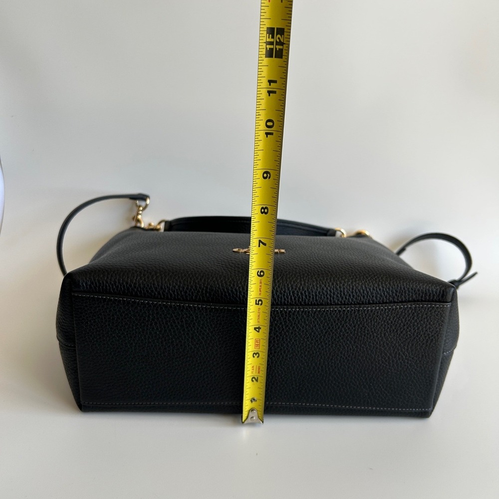Coach Laurel Black Pebbled Leather Shoulder Bag NWT - Picture 9 of 9